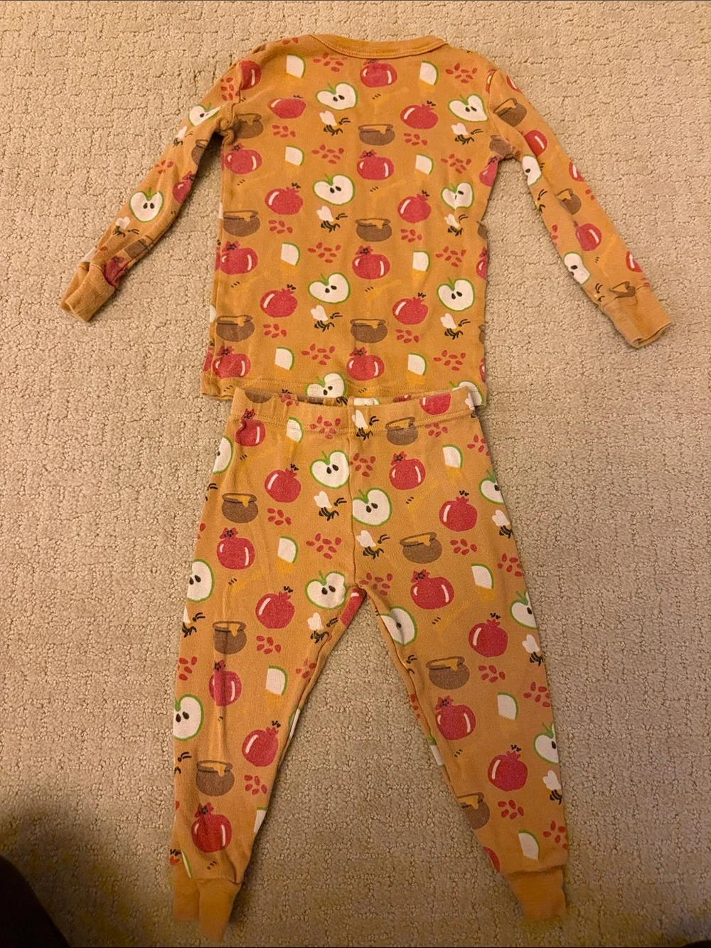 Toddler 2T apples and honey Rosh Hashanah Pajamas